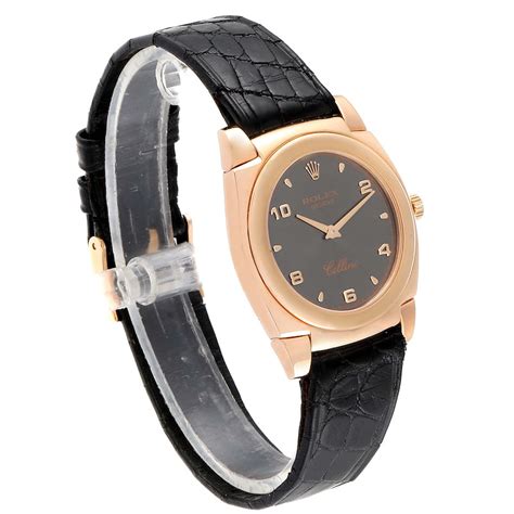 Maybe you would like to learn more about one of these? Rolex Cellini Cestello Rose Gold Slate Dial Ladies Watch 5320 Box Papers | SwissWatchExpo