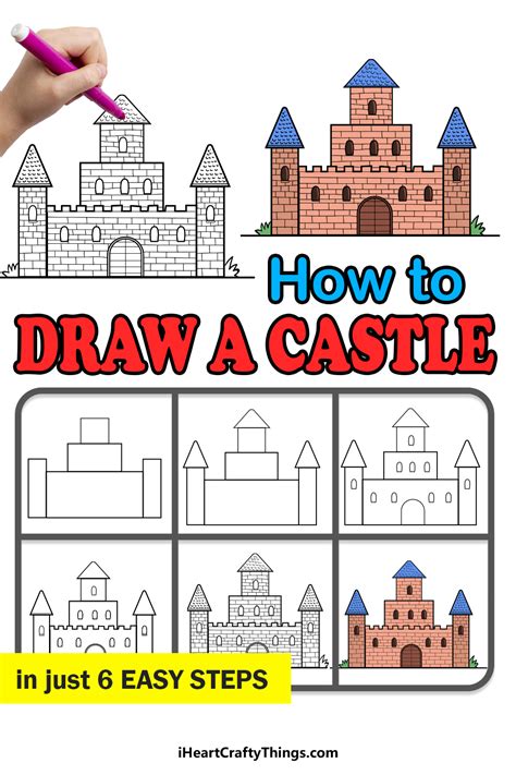 Castle Drawing How To Draw A Castle Step By Step