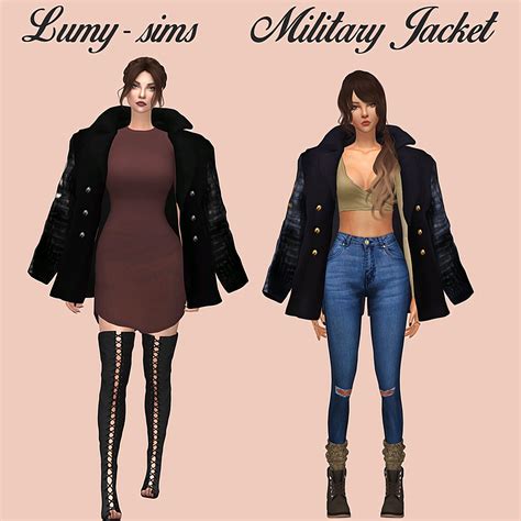 Lumy Sims Sims 4 Clothing Sims 4 Accessories Jacket