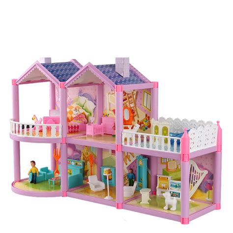 Buy Girls Dollhouse Miniature Doll House Diy Villa Kit