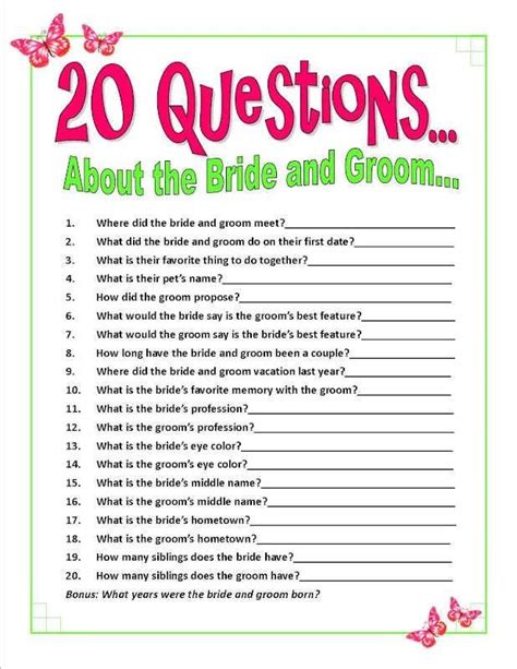 Bridal Shower Shoe Game Questions Bridal Shower Games Bridal Games