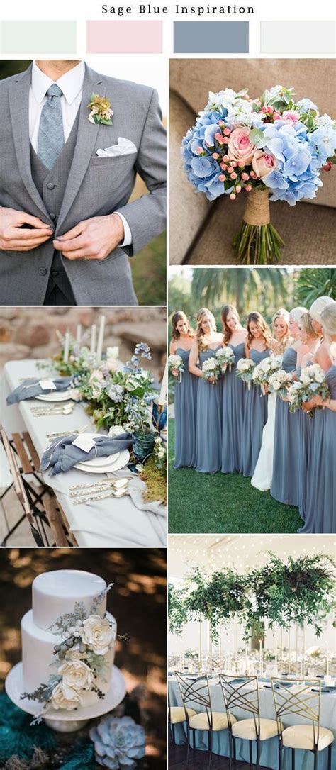 Top 9 Elegant Summer Wedding Color Palettes For 2019 Dusty Blue Amnd