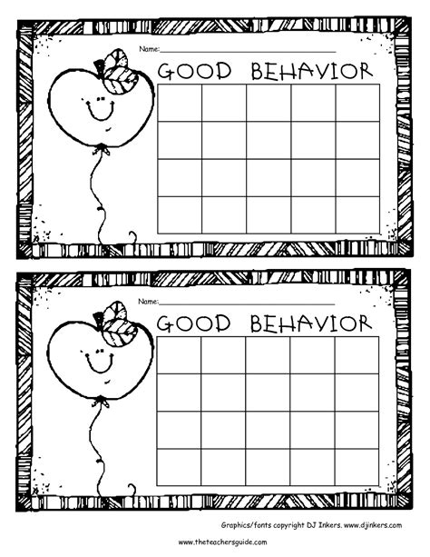 See more of the teachers guide on facebook. Behavior Chart Template High School Free Printable ...