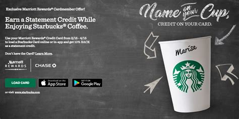 Only cash, nets or credit card can be used to activate and/or reload a starbucks card. Have a Marriott Credit Card and Visit Starbucks Often? This Deal is for You! - Deals We Like