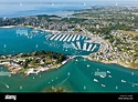 Frankreich, Morbihan, La Trinite Sur Mer, Marina (Luftbild ...