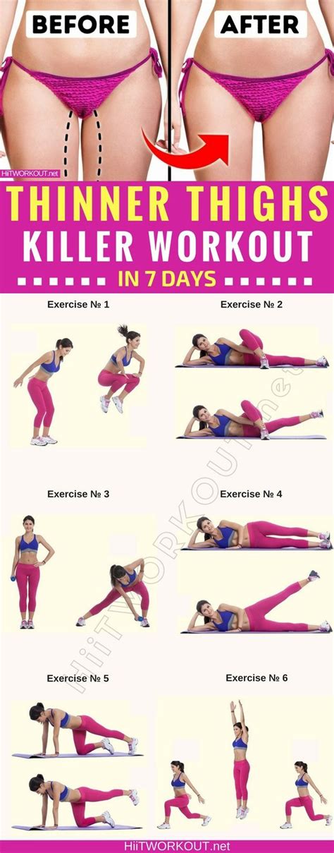 7 Simple Exercises To Get Thinner Thighs In Just 7 Thinner Thighs Tights Workout Face Yoga