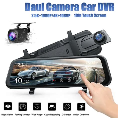 Toguard 10and 25k 4k Dual Lens 1080p Dash Cam Car Dvr Rearview Mirror