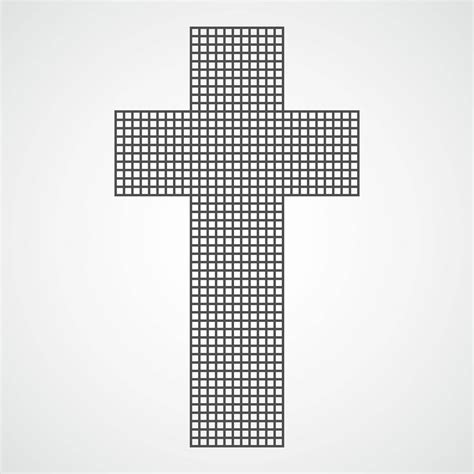 Pixel Art Design Of Christian Cross Vector Illustration Stock Image