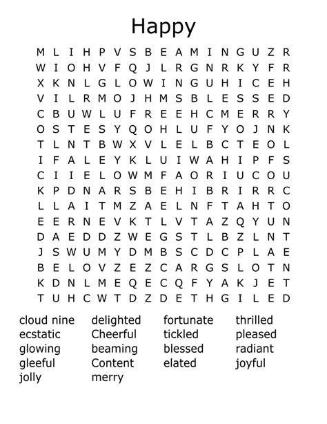 Happy Word Search Wordmint