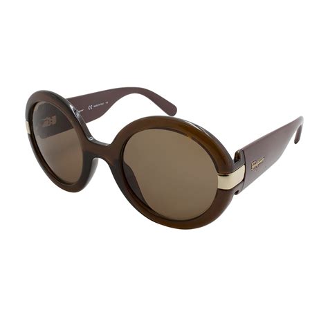 Ferragamo Women S Round Sunglasses Brown Brown Salvatore Ferragamo Touch Of Modern