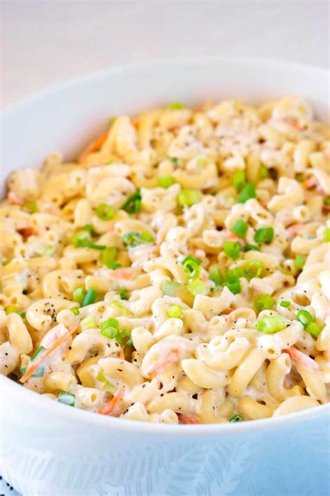 Top with green onions before serving. Classic Hawaiian Macaroni Salad • Food, Folks and Fun ...