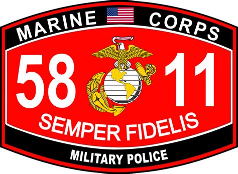 Military Police Marine Corps Mos 5811 Usmc Military Decal