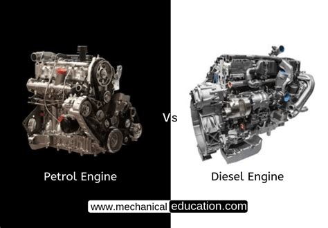 Difference Between Petrol Engine And Diesel Engine Mechanical Education