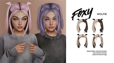 Second Life Marketplace Foxy Wolfie Hair Fatpack