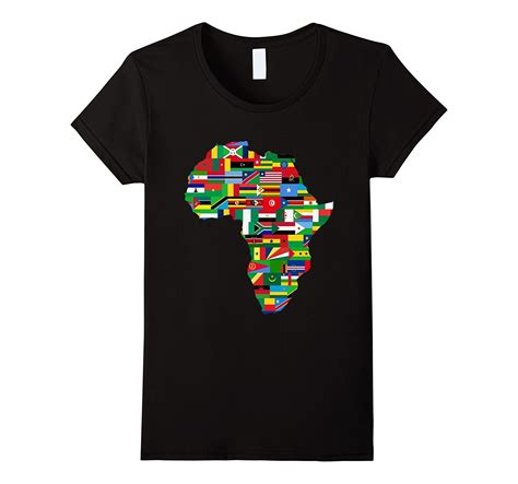 Africa T Shirt African Country Flags Continent Graphic Tee Design Short