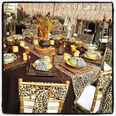 Elegant African Wedding Decor with Luxurious Animal Prints