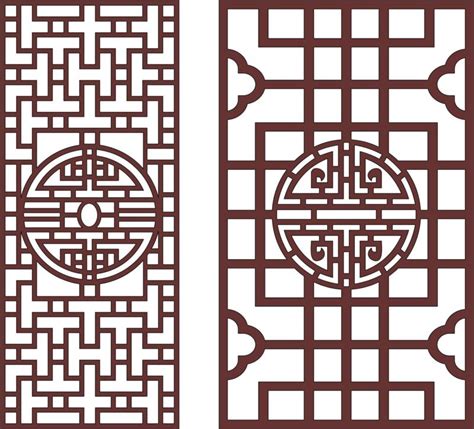 Chinese Partition Screen For Laser Cut Free Ai File For Free Download