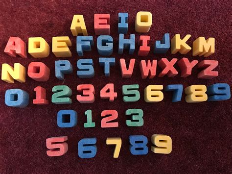 Vintage Mattel Tuff Stuff Alphabet Number Blocks Lot Of Alphabet
