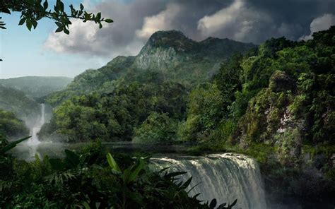 Jungle Waterfall 1920x1200 Rwallpaper