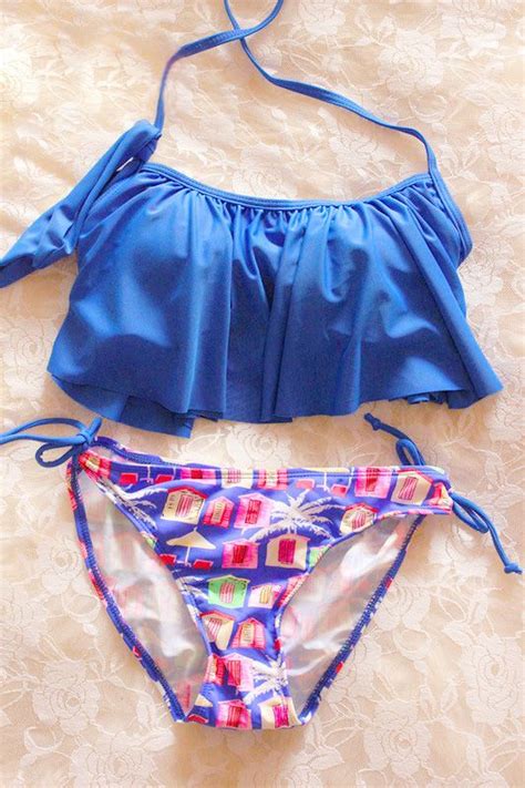 Blue Frill Bikini Flounce Bikini Bikini Swimwear Cute Swimsuits Cute Bikinis Fashion Wear
