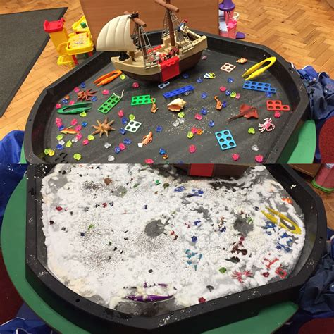 Eyfs Sensory Play For Story Telling And Maths Pirate Ship Treasure