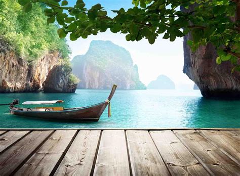 Tropical island with waves and palm trees on sunbeams background. Island Wallpaper, Cool Natural Image Hd., #27807