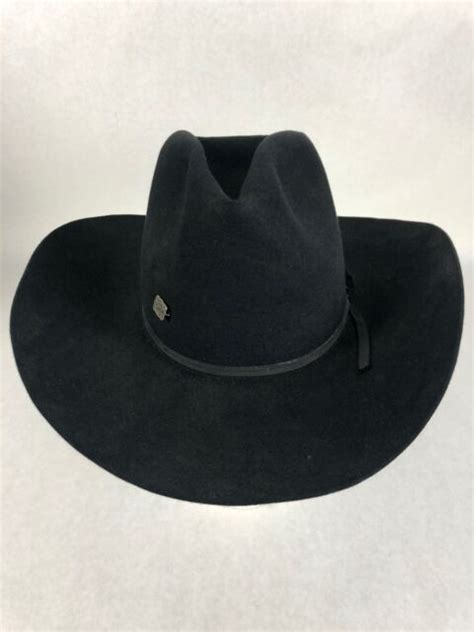Vintage John B Stetson 3x Beaver Oval Long 7 Cowboy Hat Ebay