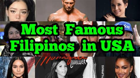 Famous Filipinos In The Us Philippines Usa Famous Youtube