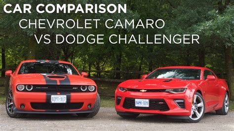 Car Comparison Chevrolet Camaro Vs Dodge Challenger Drivingca