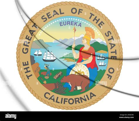 3d Seal Of California State Usa 3d Illustration Stock Photo Alamy