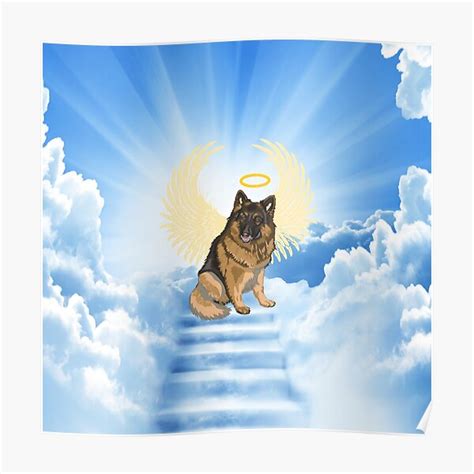 Black German Shepherd Angel Dog Beloved Poster By Serendipitynow
