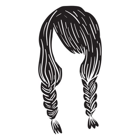 Trenzas Silueta Png Png Images And Photos Finder