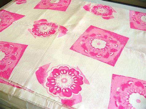Vintage Cotton Floral Block Print Fabric 19 Yards Etsy