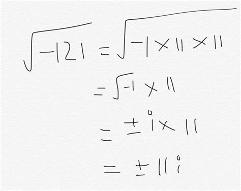 The square root is a number which results in a specific quantity when it is multiplied by itself. What is the square root of -121? - Quora
