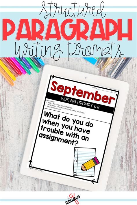 First generate a creative story starter. Paragraph Writing Prompts for Google Slides or PRINT & GO! (SEPTEMBER) | Paragraph writing ...