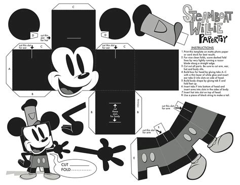 Pin By Debbie Jones On Mickey Mouse My Love Paper Toys Template