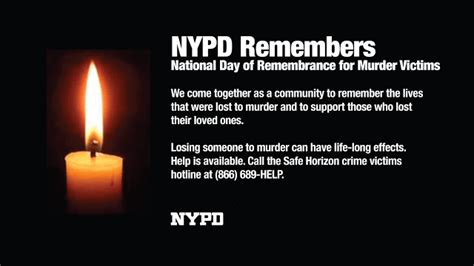 National Day Of Remembrance For Murder Victims Nypd News