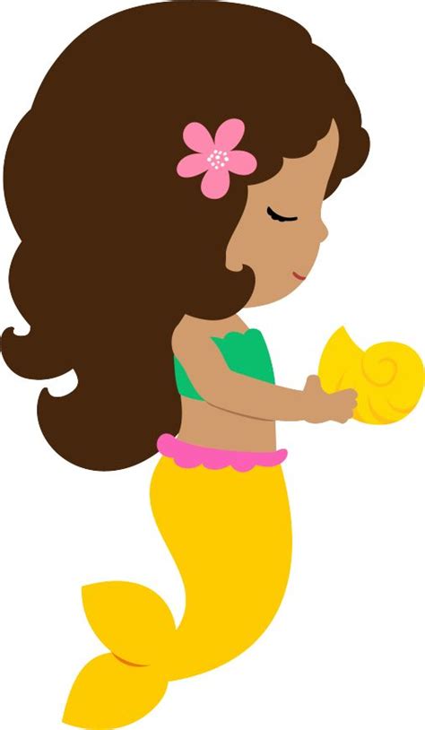 baby mermaid clipart free download to color - Clipground