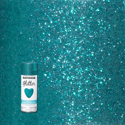 Rust Oleum Specialty 1025 Oz Turquoise Glitter Spray Paint 342610