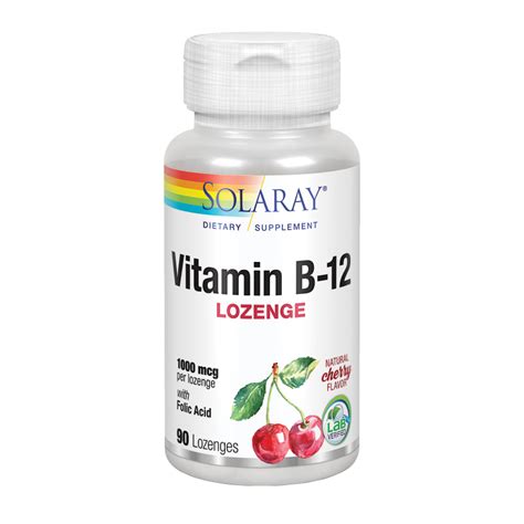 Vitamina B12 2000 Mcg 90 Comprimidos Sublinguales Solaray Herbolario