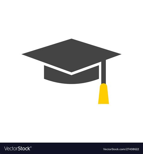 Graduation Cap Graphic Design Template Isolated Vector Image
