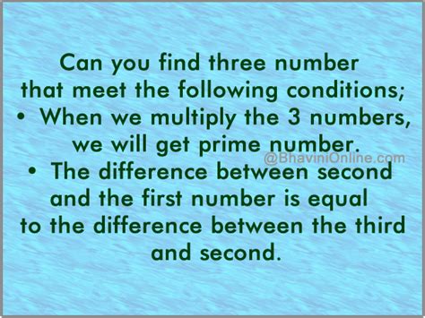 Fun Maths Riddle Find 3 Numbers