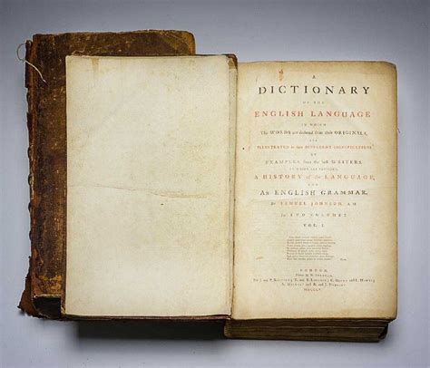 S Johnson Folio Dictionary 1st Ed 1st Print 1755