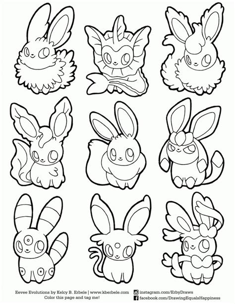 This image is provided only for personal use. Pokemon Coloring Pages All Eevee Evolutions - BubaKids.com