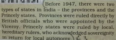 What Is The Difference Between Princely States And Provinces Please Let