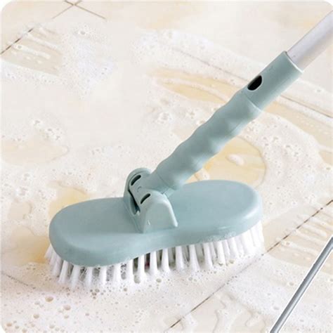 Sayfut Floor Scrub Brush Adjustable Long Metal Handle Scrubber Cleaning