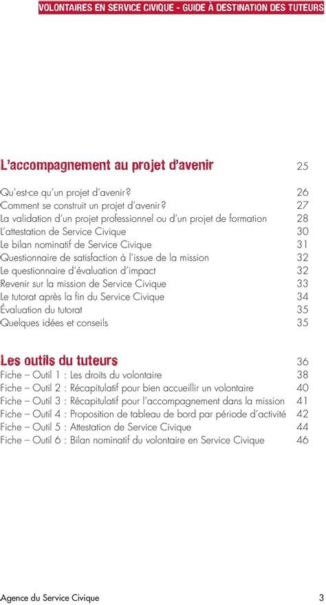 Guide Pour L élaboration Du Bilan Nominatif Du Service Civique