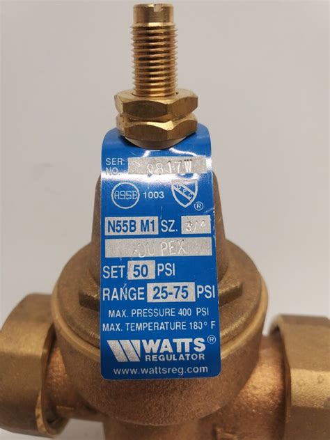 Watts Water Pressure Reducing Valve 12 1 Series N55b M1 Ebay