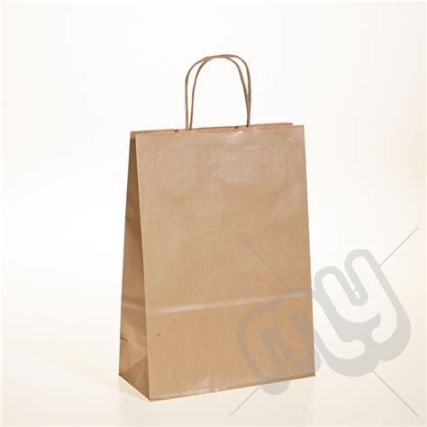 Brown Kraft Paper Bags With Twisted Handles Medium X 25pcs My