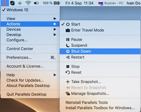 Kb Parallels Difference Between Shut Down Stop Suspend And Pause